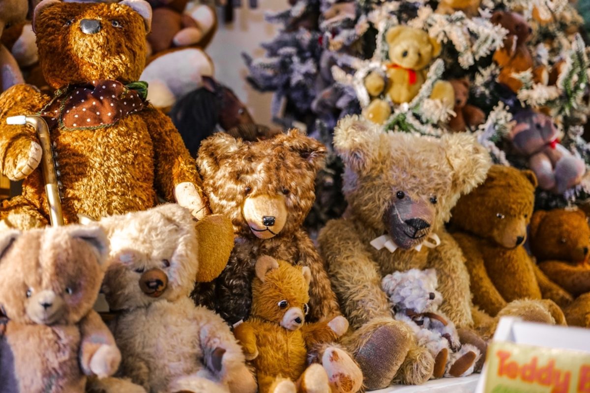 A collection of vintage teddy bears
