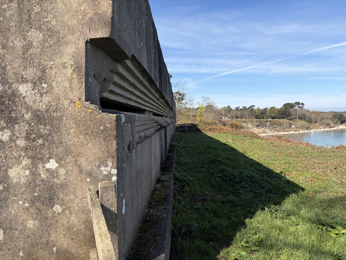 An angled image of Fort Henry, Studland, Dorset