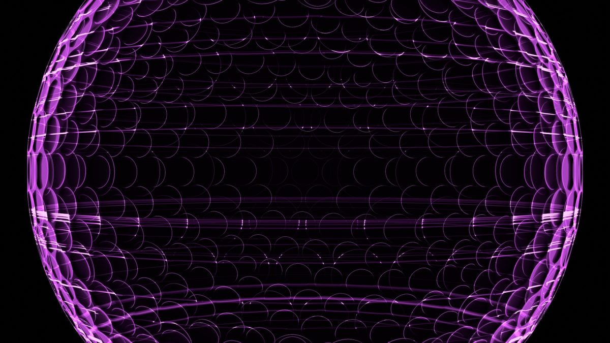 Purple hologram golf ball