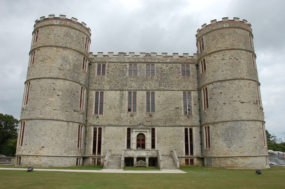 The entrance to Lulworth Castle, Lulworth, Dorset