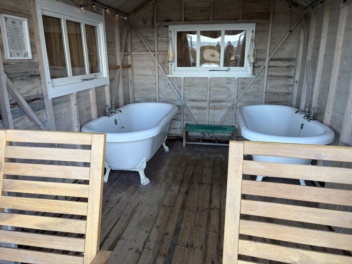 Inside a beach hunt spa experience Studland, Dorset