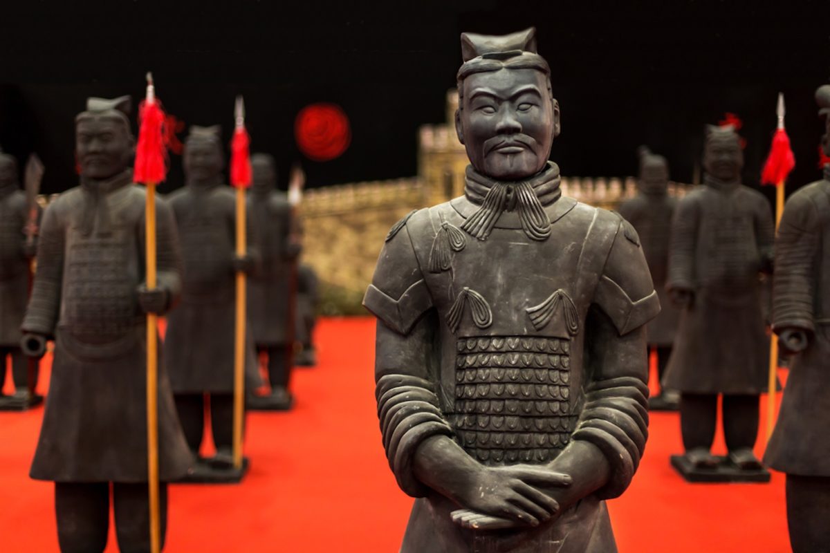 Terracotta warrior exhibit
