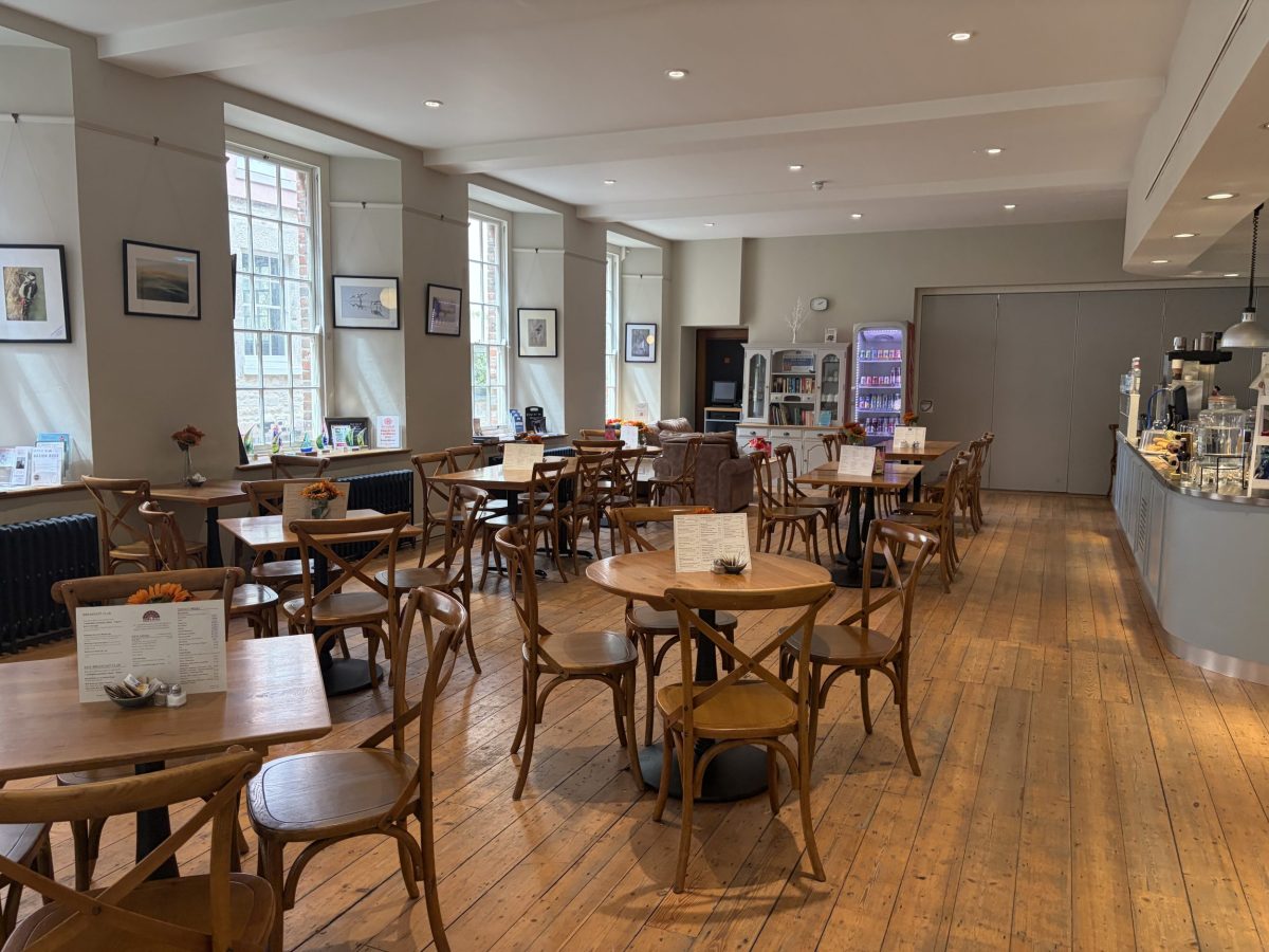 Cafe inside the Shire Hall Museum Dorchester, Dorset