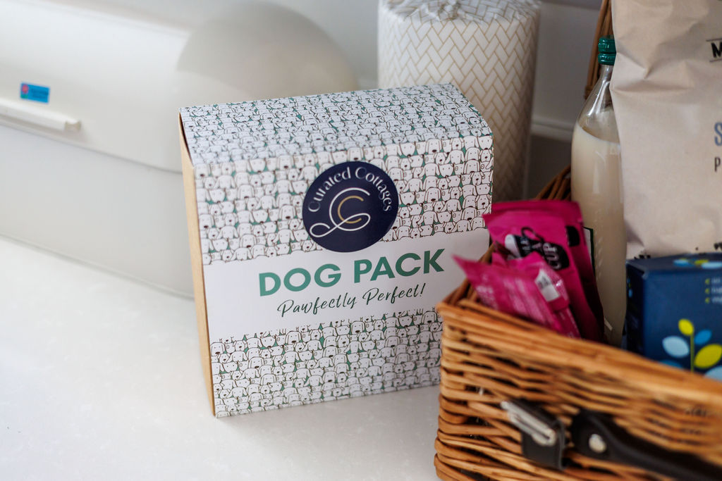 Curated Cottages dog welcome pack provided for guests staying in our dog-friendly holiday cottages in Dorset
