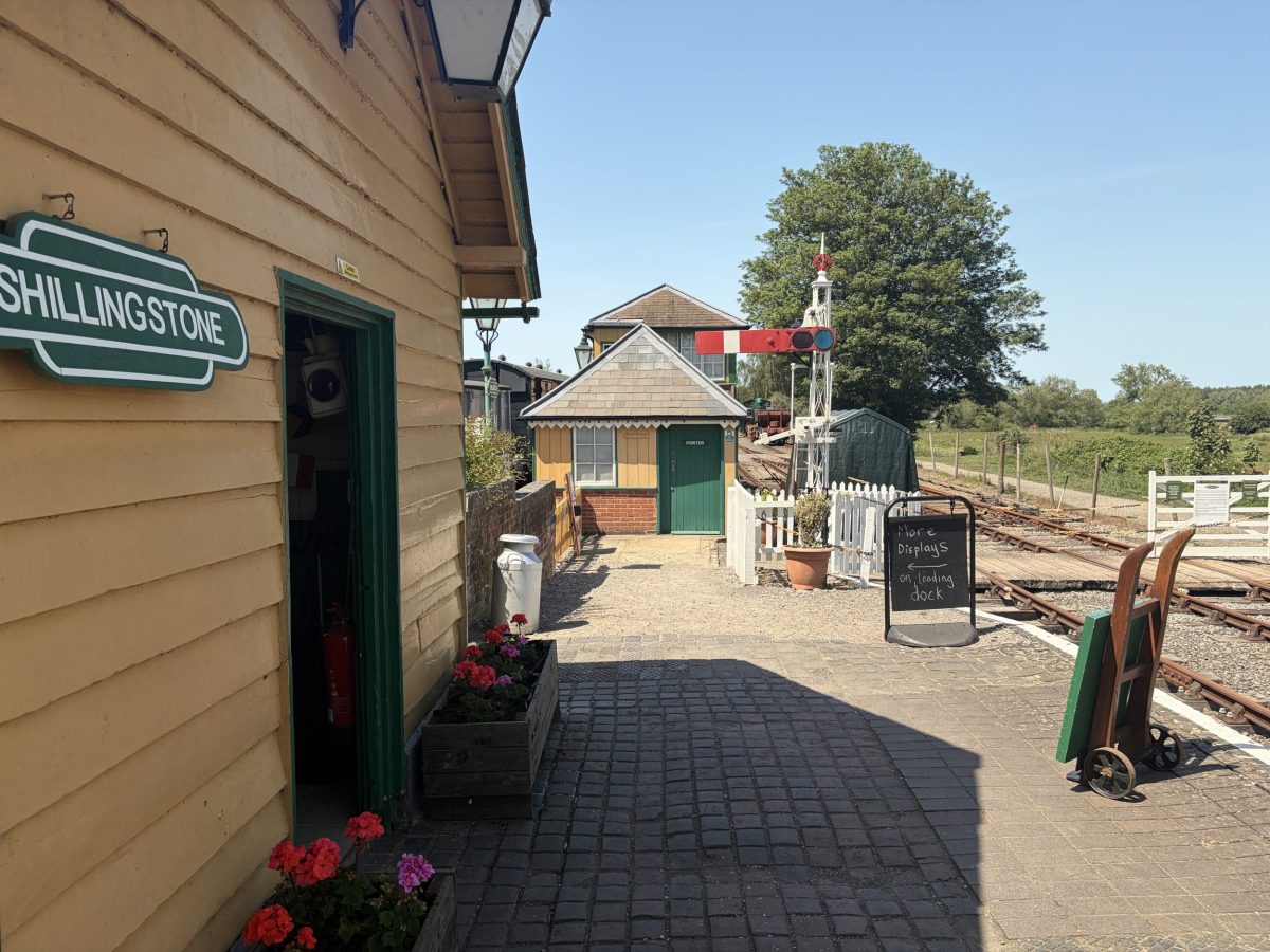 Historic platform at Shillingstone Railway Station on the North Dorset Trailway