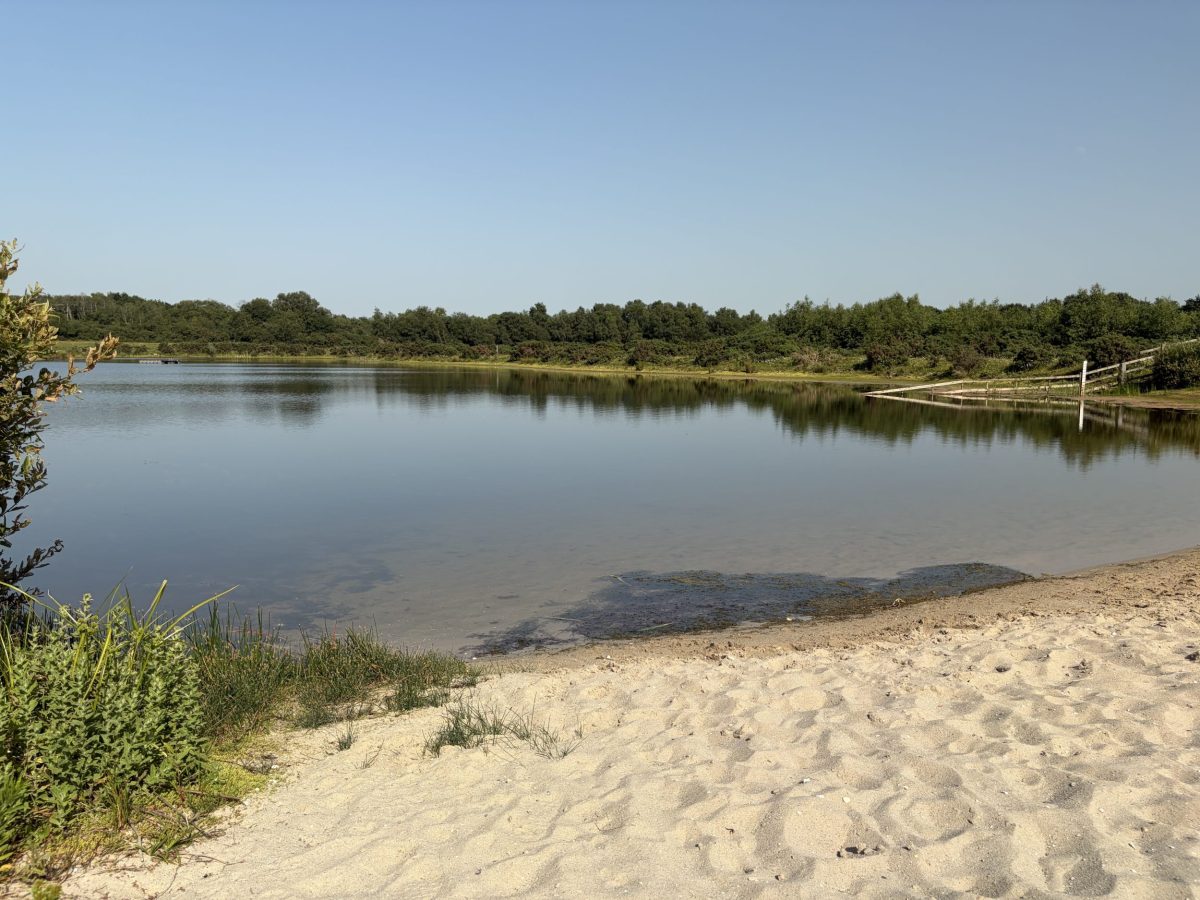 Lakeside beach at Silverlake Estate near Dorchester in Dorset