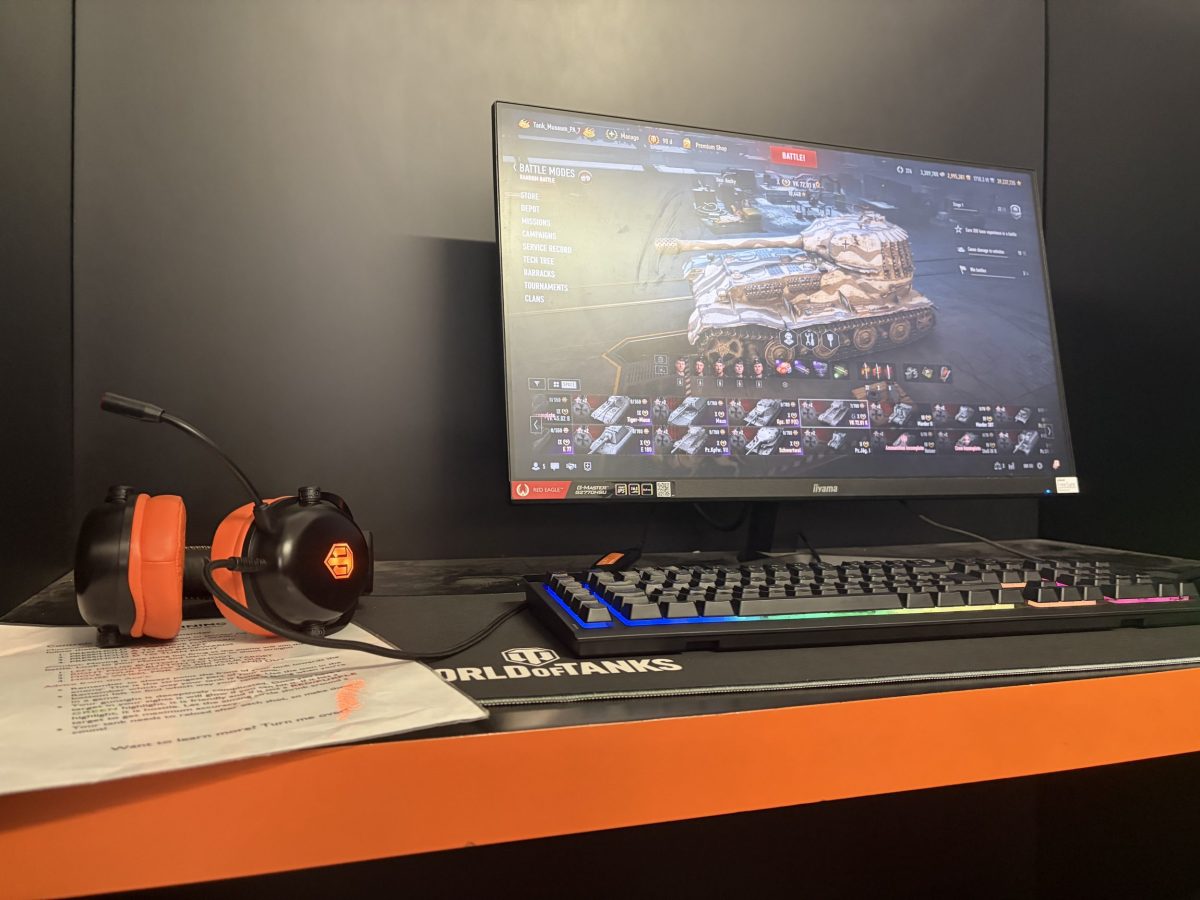 World of Tanks Blitz gaming zone at The Tank Museum in Bovington, Dorset