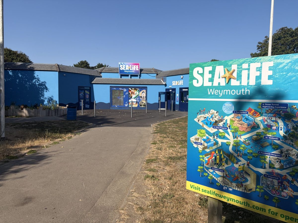 Entrance to SEA LIFE Weymouth, one of the town's most popular family attractions.