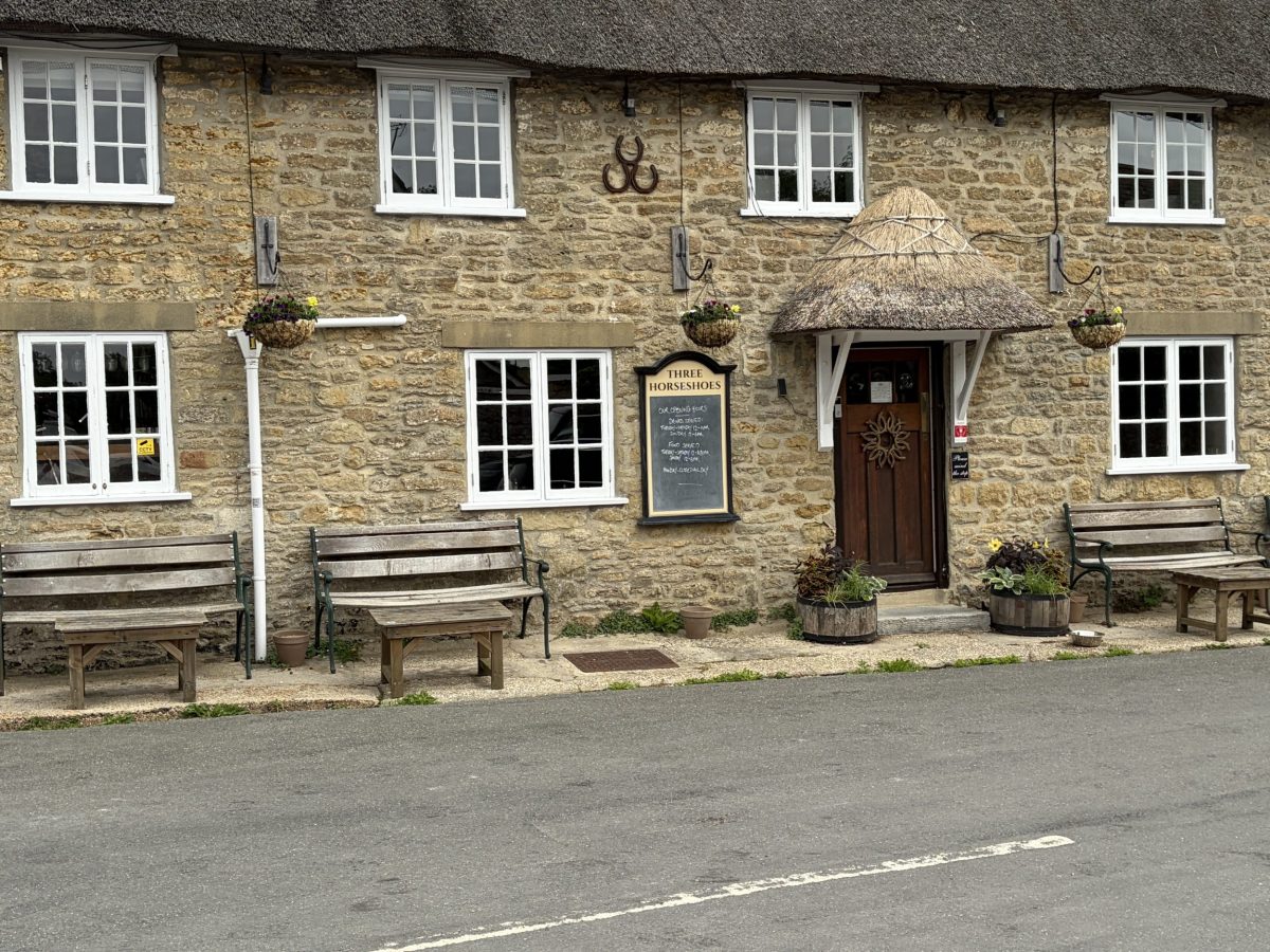 The Three Horseshoes pub in Burton Bradstock, one of our favourite traditional pubs in West Dorset.