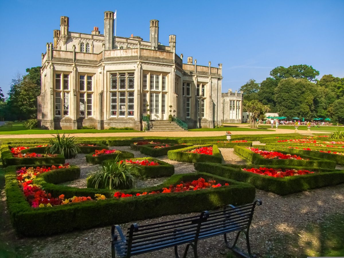 The beautiful flowers, plants and gardens surrounding Highcliffe Castle, Dorset.