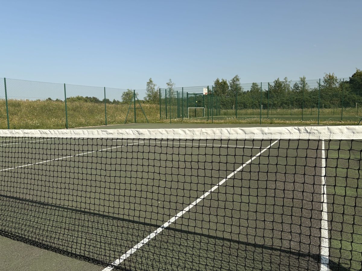 Outdoor tennis court at Silverlake Estate in Dorset.